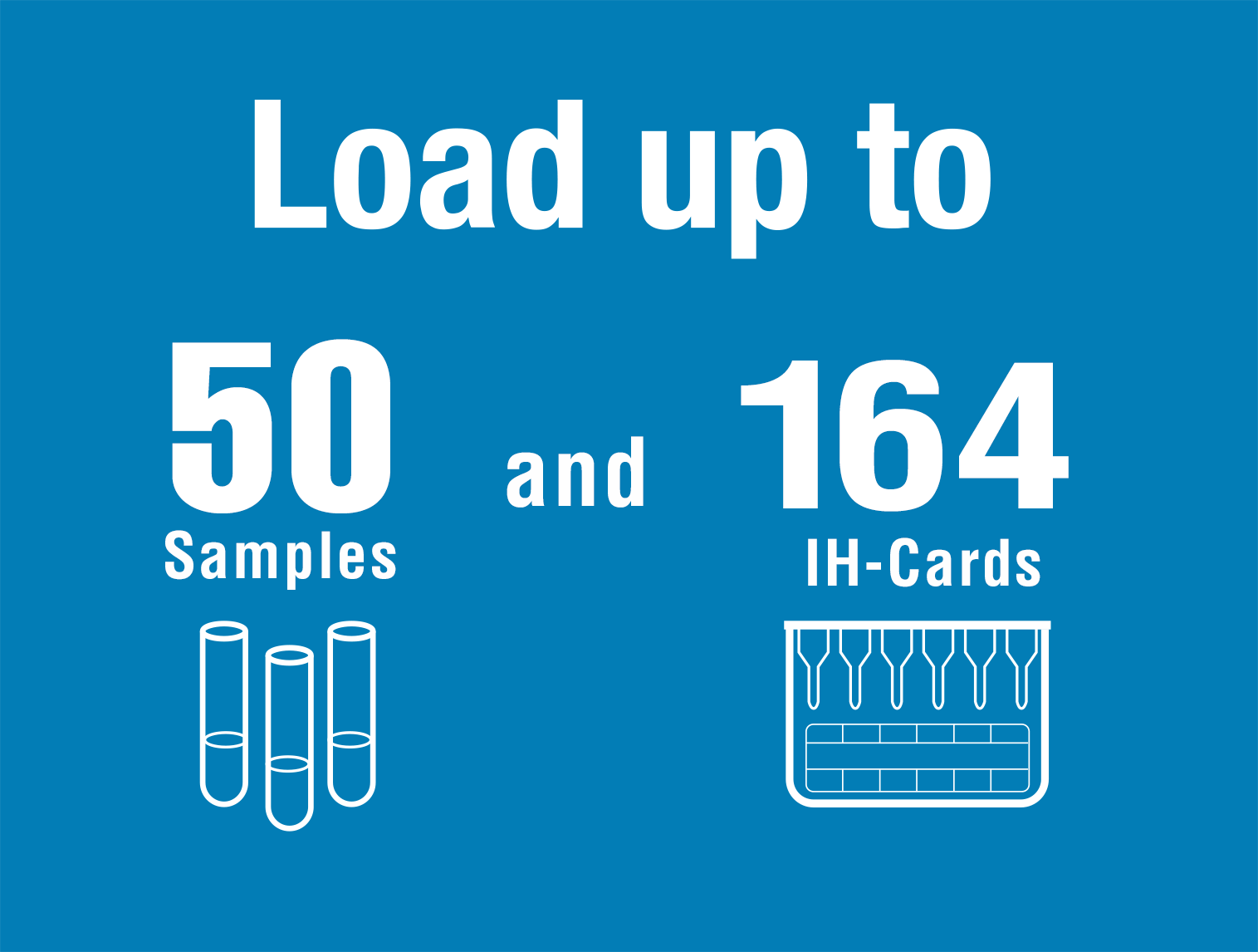 load up to 50 samples and 164 id-cards