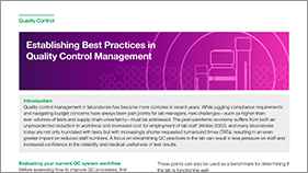 QC Best Practices QC Management