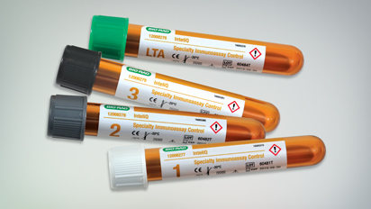 Four tubes of SPIA InteliQ Bio Rad
