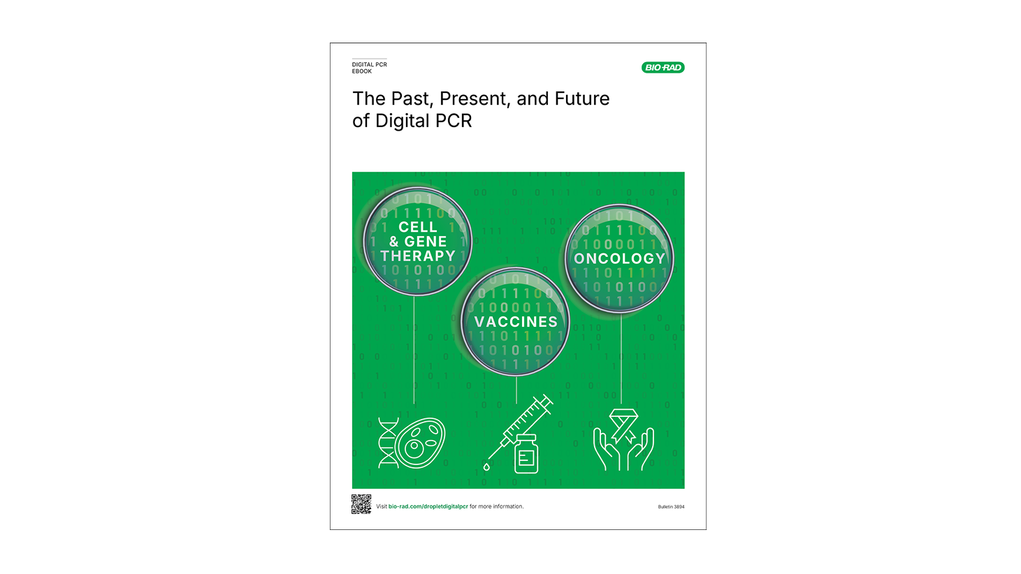 front page of the past present future of digital PCR brochure