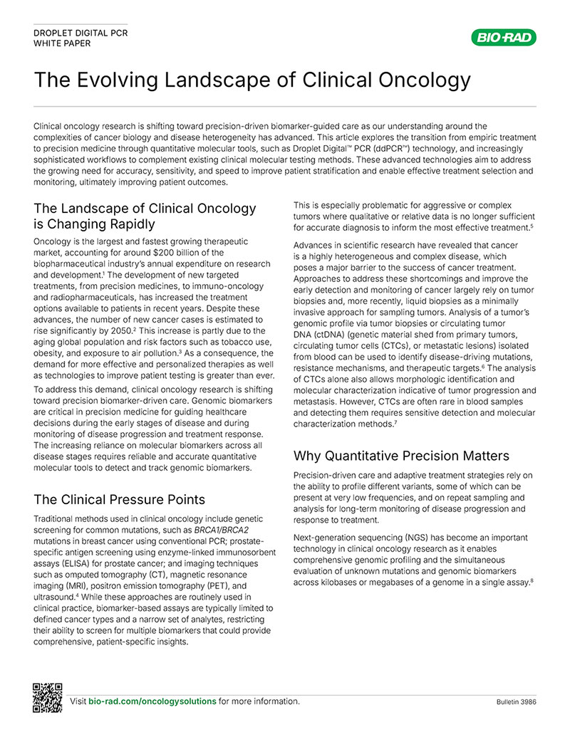 The evolving landscape of clinical oncology