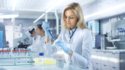 Scientist Working in a Clinical Immunology Lab