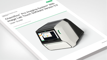 A printed User Guide for the Bio-Rad ChemiDoc Pro Imaging System.