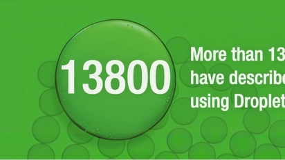 Green graphic featuring a glossy droplet with white number '13800'.