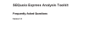Cover of SEQuoia Express Analysis Toolkit FAQs