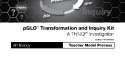 Cover of pGLO™ Transformation and Inquiry Kit Teacher Model Process, Rev A