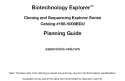 Cover of Cloning and Sequencing Explorer Series Planning Guide, Bio-Rad Explorer™ , Ver C