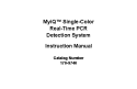 Cover of Instruction Manual, MyiQ Single-Color Real-Time PCR Detection System, Rev B