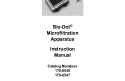 Cover of Instruction Manual, Bio-Dot Microfiltration Apparatus, Rev D