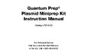 Cover of Instruction Manual, Quantum Prep Plasmid Miniprep Kit, Rev G